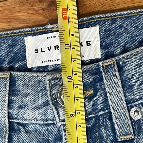 SLVRLAKE Virginia Slim Jeans in Crossroads Size 23 Distressed Denim Modern Style - Picture 14 of 15